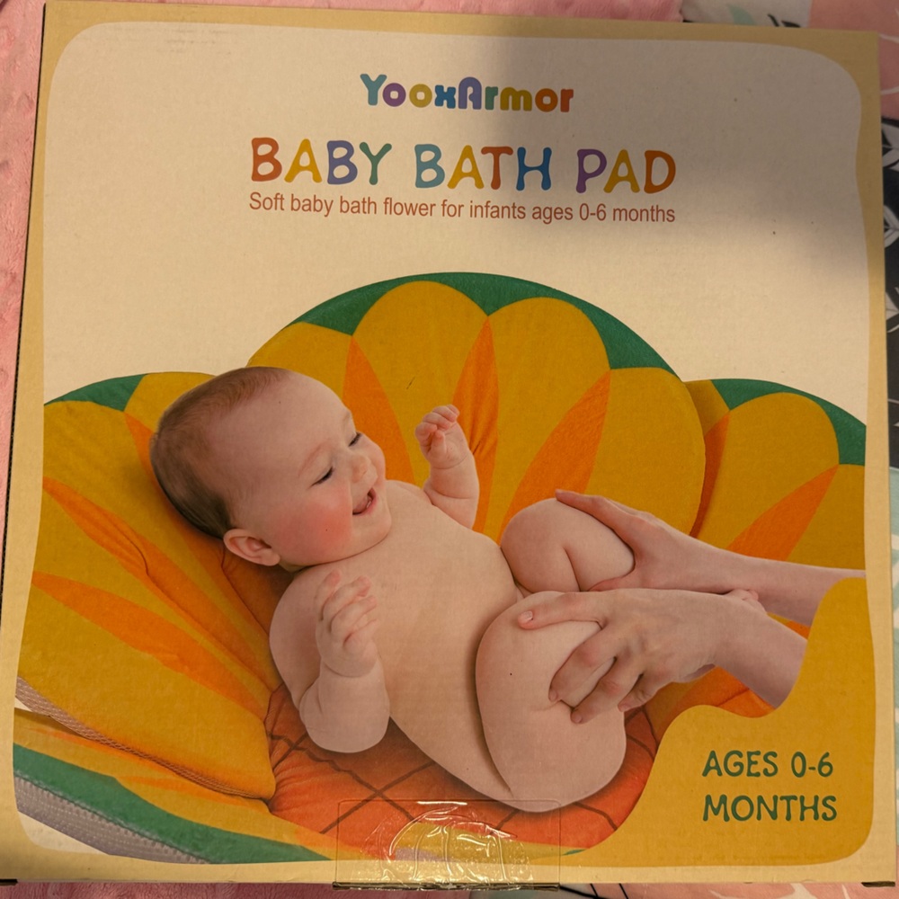 Yellow and Orange Baby Bath Pad